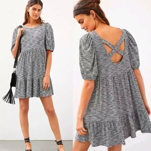 Daily Practice by Anthropologie Flounced Crossback Mini Dress size Large EUC
